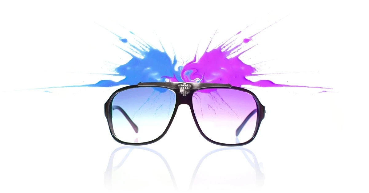 BerliNeon Effect Eyewear – stereochrome Designer-Sonnenbrille mit farbigen Gläsern